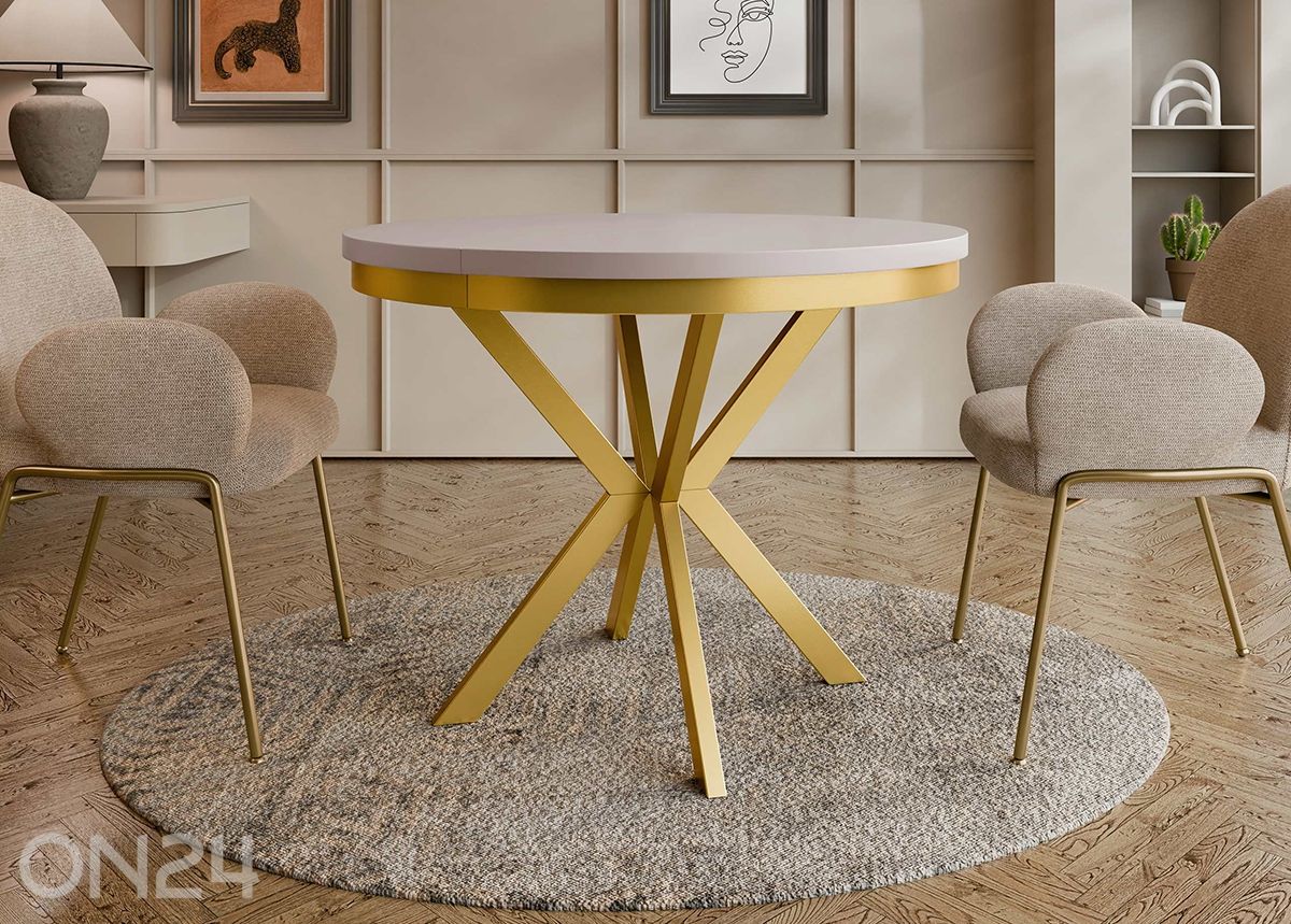 Удлиняющийся обеденный стол Edder 100x100/176 см увеличить