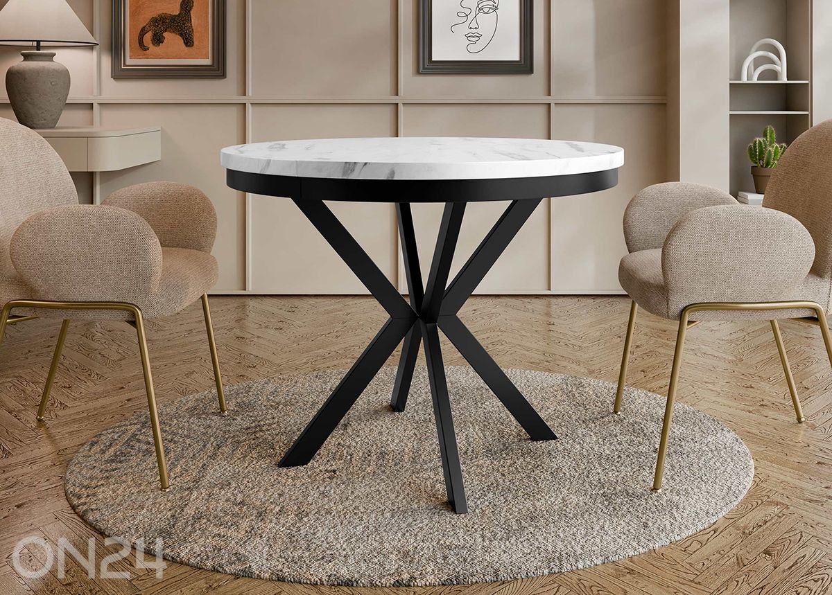 Удлиняющийся обеденный стол Edder 100x100/176 см увеличить