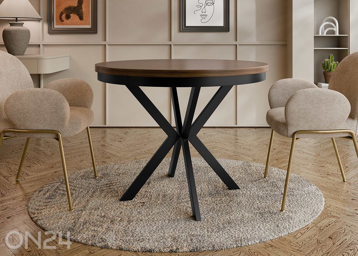 Удлиняющийся обеденный стол Edder 100x100/176 см увеличить