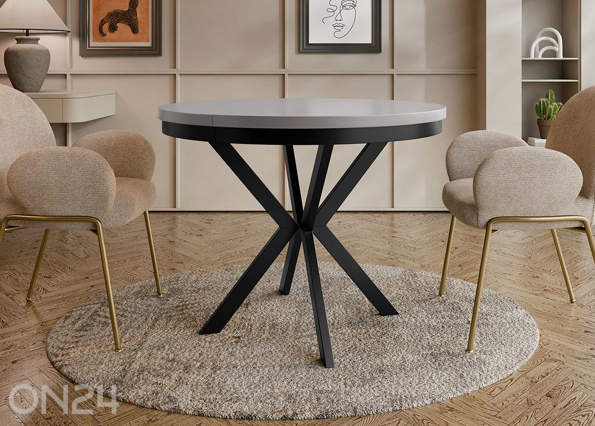 Удлиняющийся обеденный стол Edder 100x100/176 см увеличить