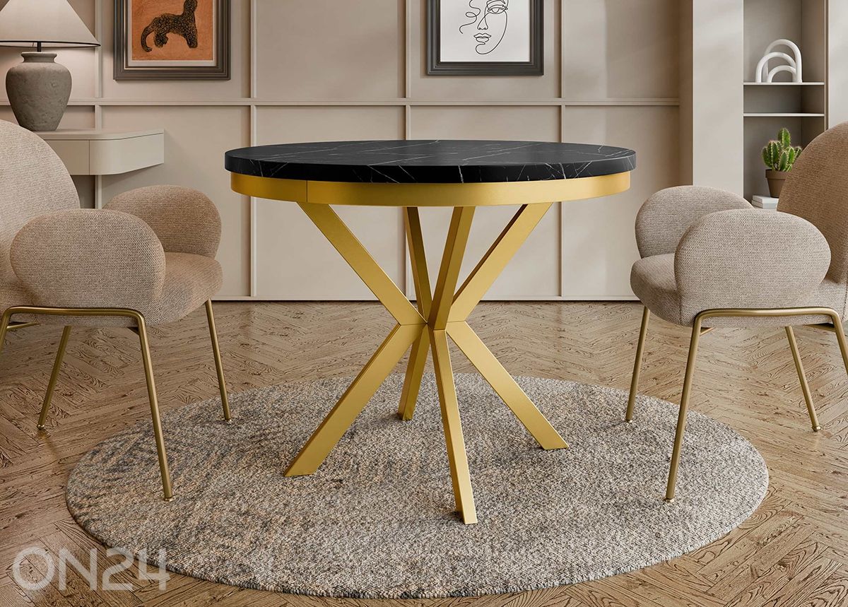 Удлиняющийся обеденный стол Edder 120x120/196 см увеличить