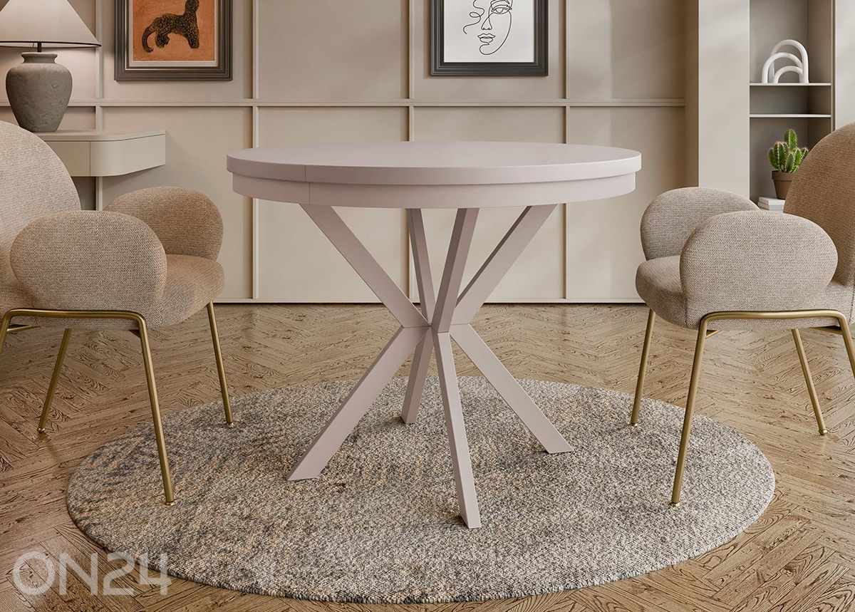 Удлиняющийся обеденный стол Edder 120x120/196 см увеличить