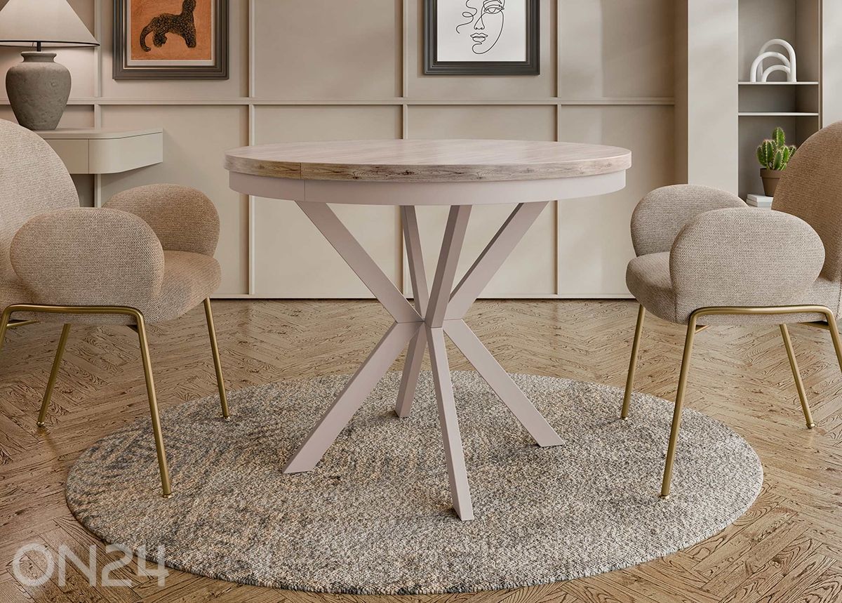 Удлиняющийся обеденный стол Edder 120x120/196 см увеличить