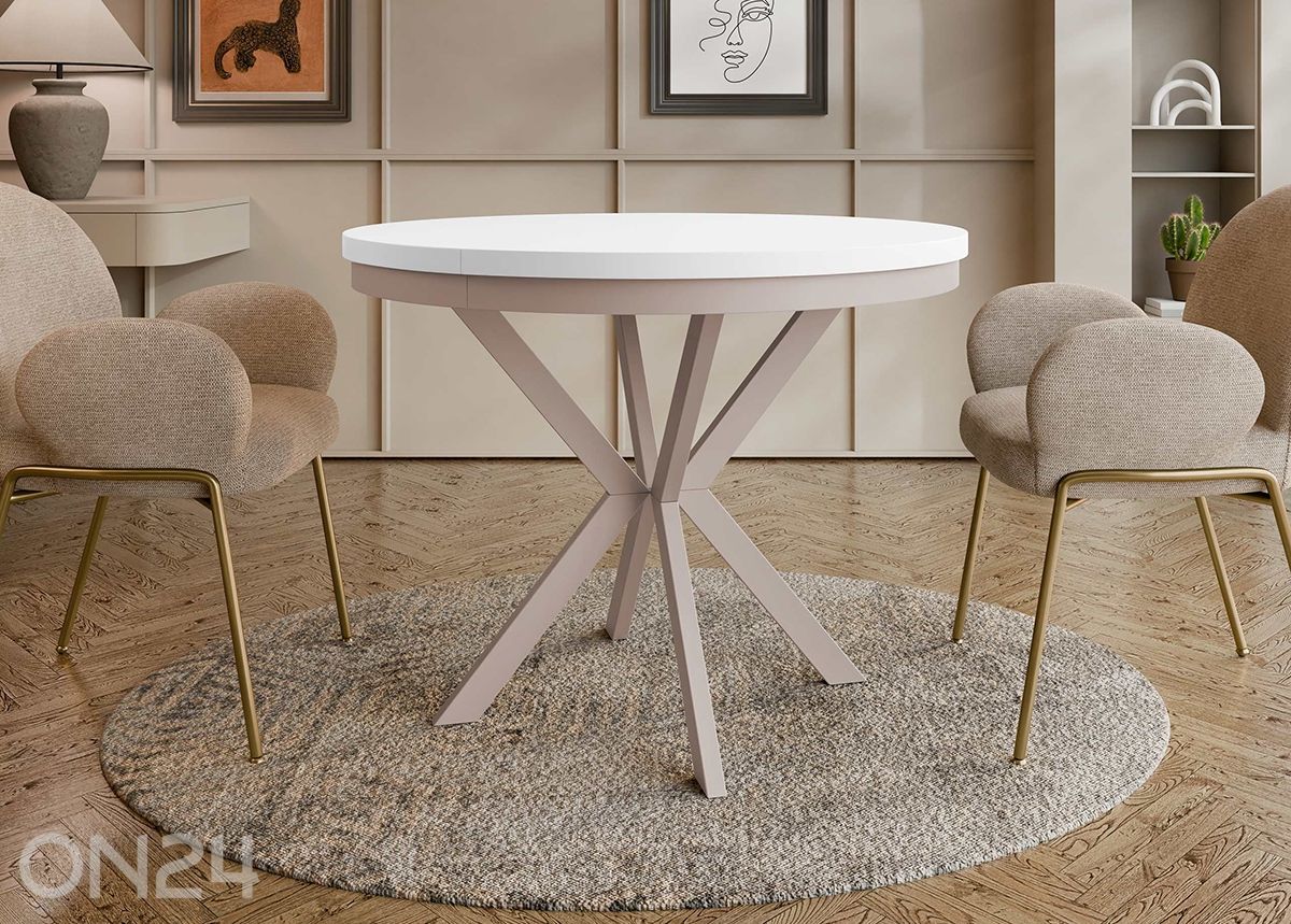 Удлиняющийся обеденный стол Edder 120x120/196 см увеличить