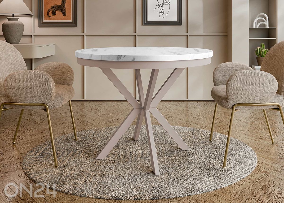 Удлиняющийся обеденный стол Edder 90x90/166 см увеличить