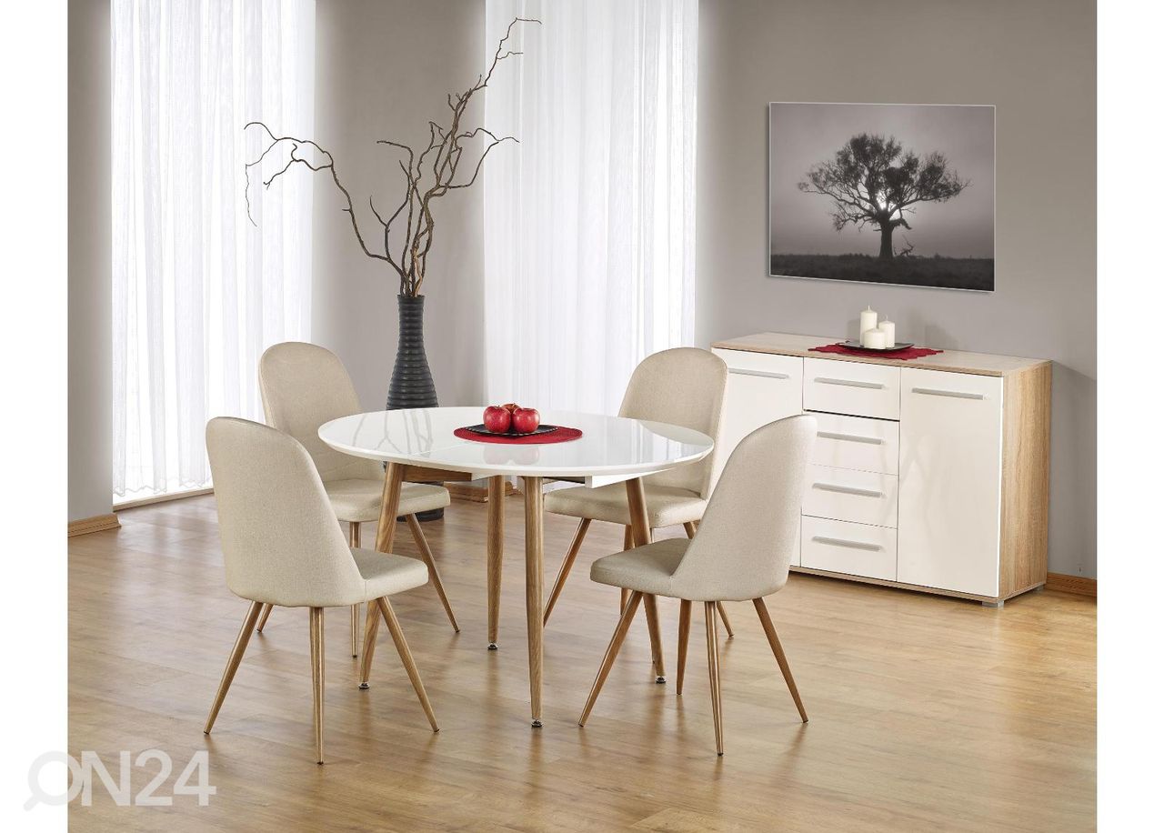 Удлиняющийся обеденный стол Edward 100x120/200 см увеличить