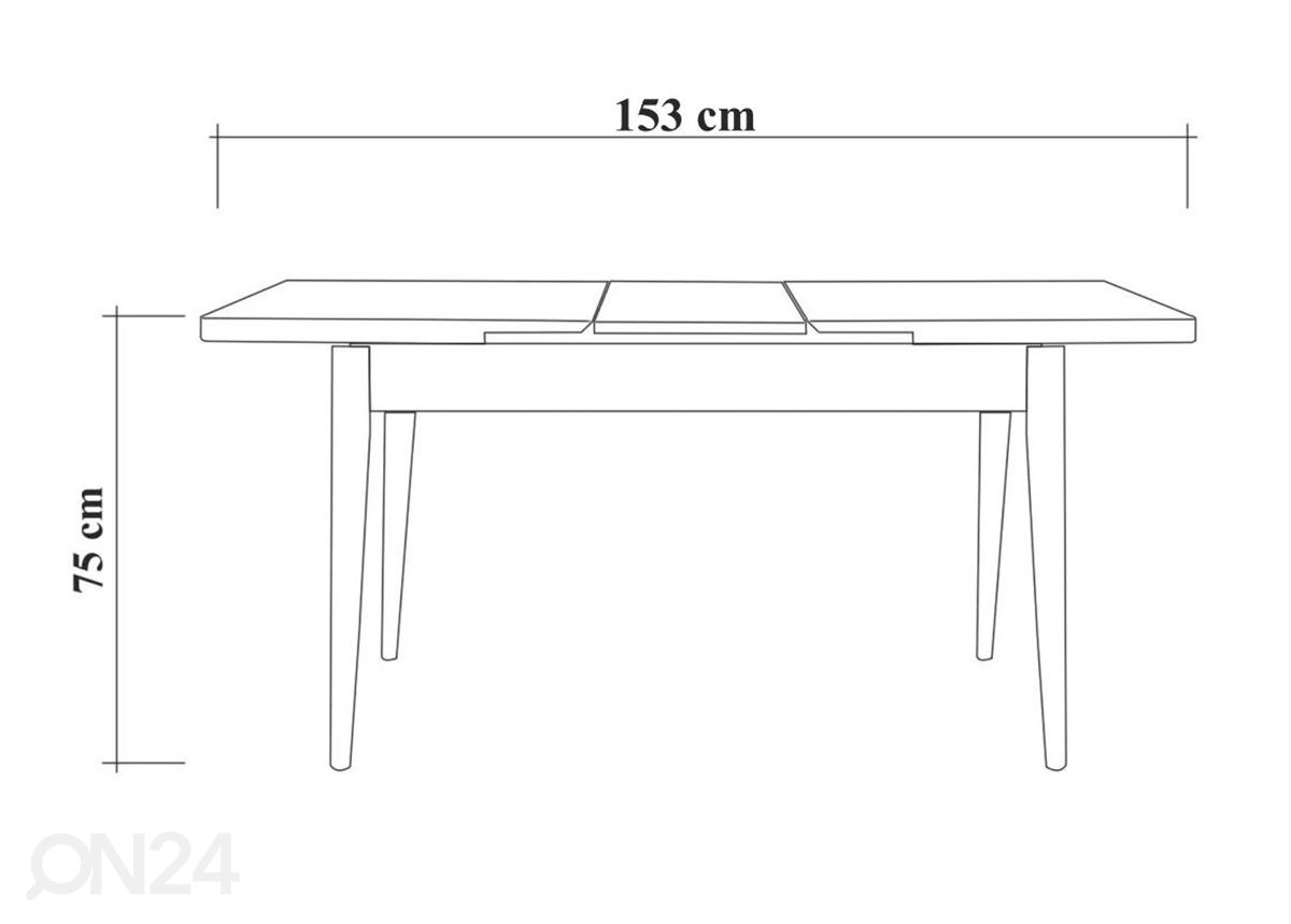 Удлиняющийся обеденный стол Juta 120-150x75 cm увеличить