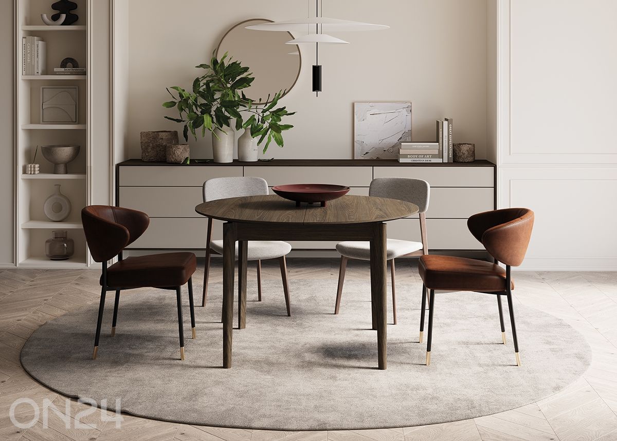 Удлиняющийся обеденный стол Plot Ø 90x90/210 см увеличить