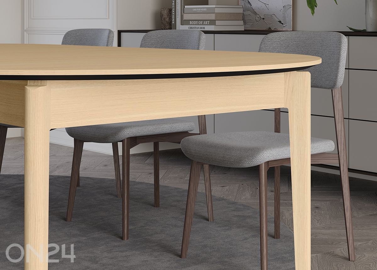 Удлиняющийся обеденный стол Plot Ø 90x90/210 см увеличить