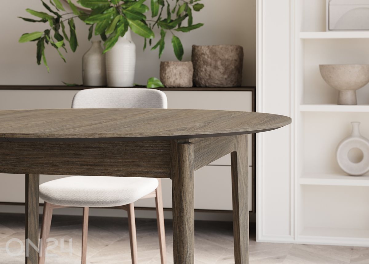 Удлиняющийся обеденный стол Plot Ø 90x90/210 см увеличить