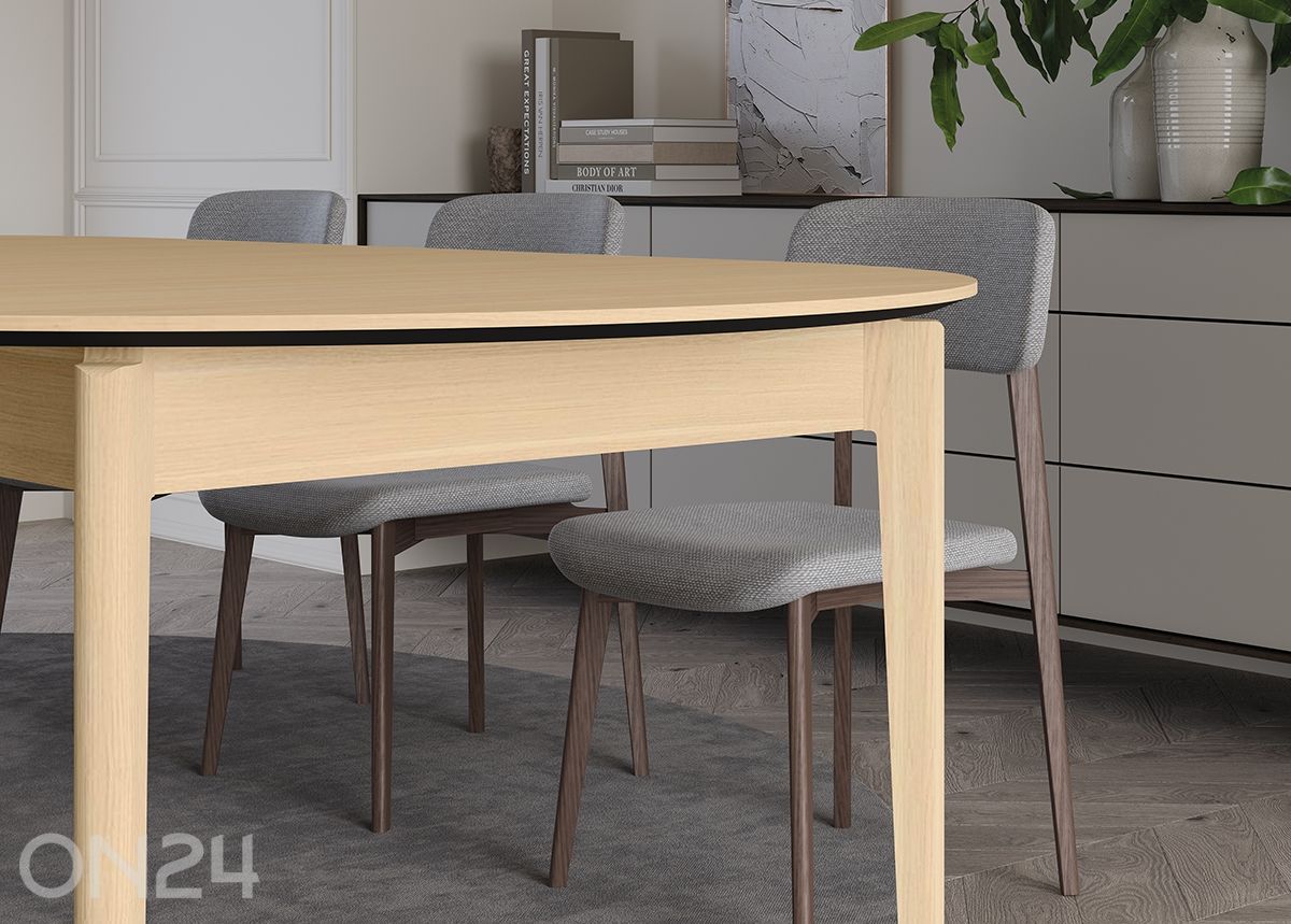 Удлиняющийся обеденный стол Plot Ø120x120/240 см увеличить