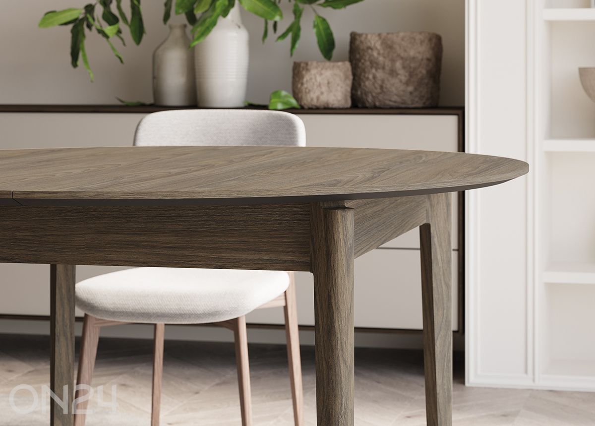 Удлиняющийся обеденный стол Plot Ø120x120/240 см увеличить