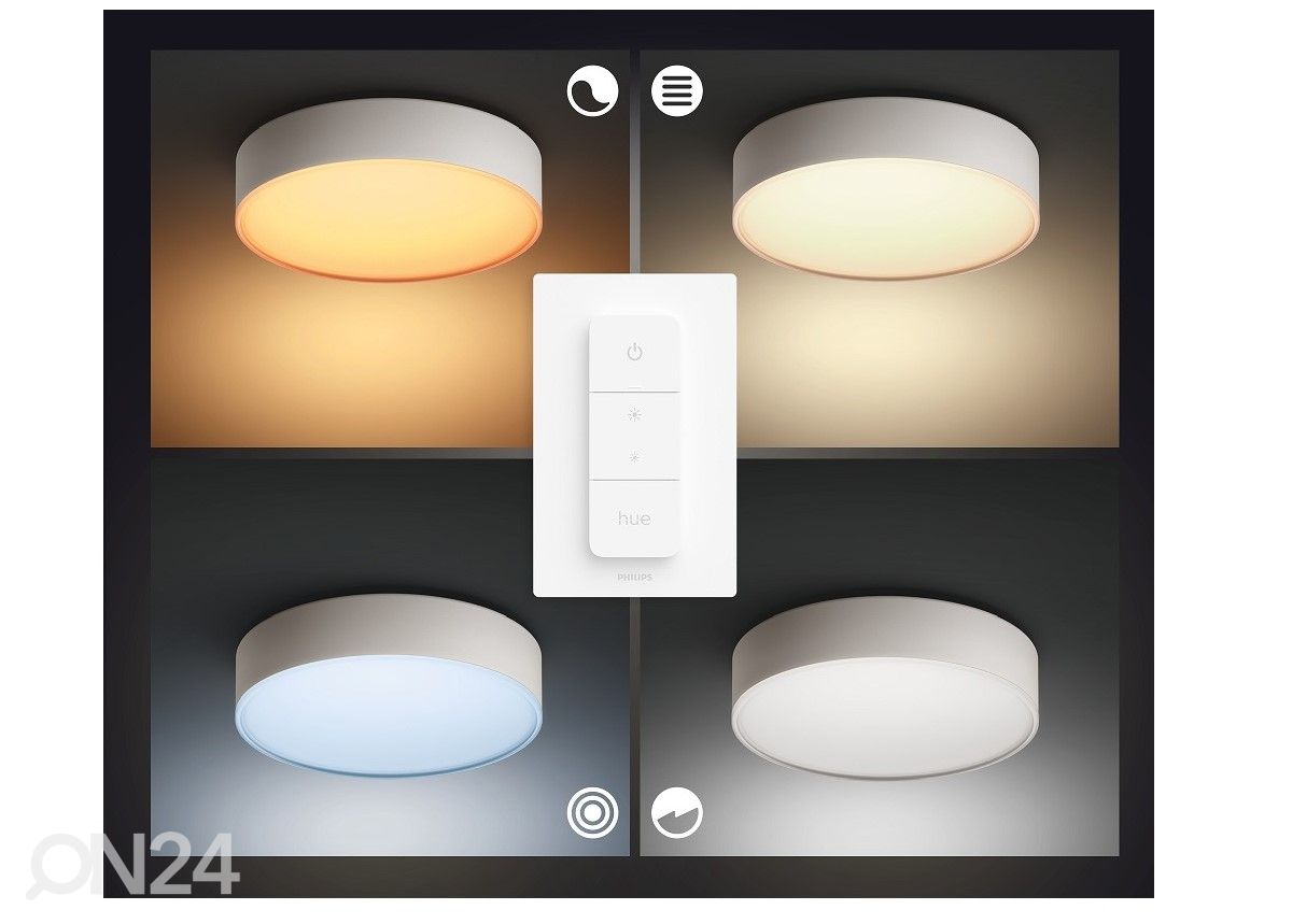 Умный потолочный светильник Hue White ambiance Enrave L белого цвета с пультом Ø 42,5 cm увеличить