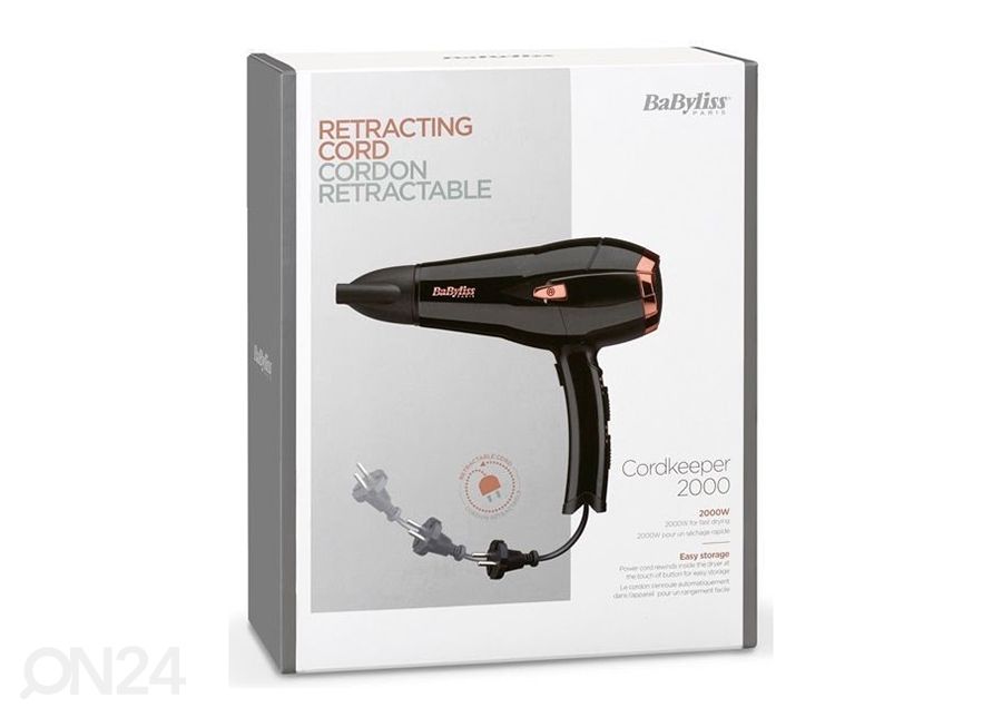 Фен Babyliss 2000 Вт с ввинчивающимся шнуром увеличить