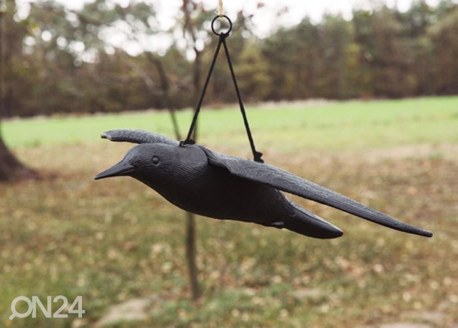 Фигура птицы Летающий ворон, для сада увеличить