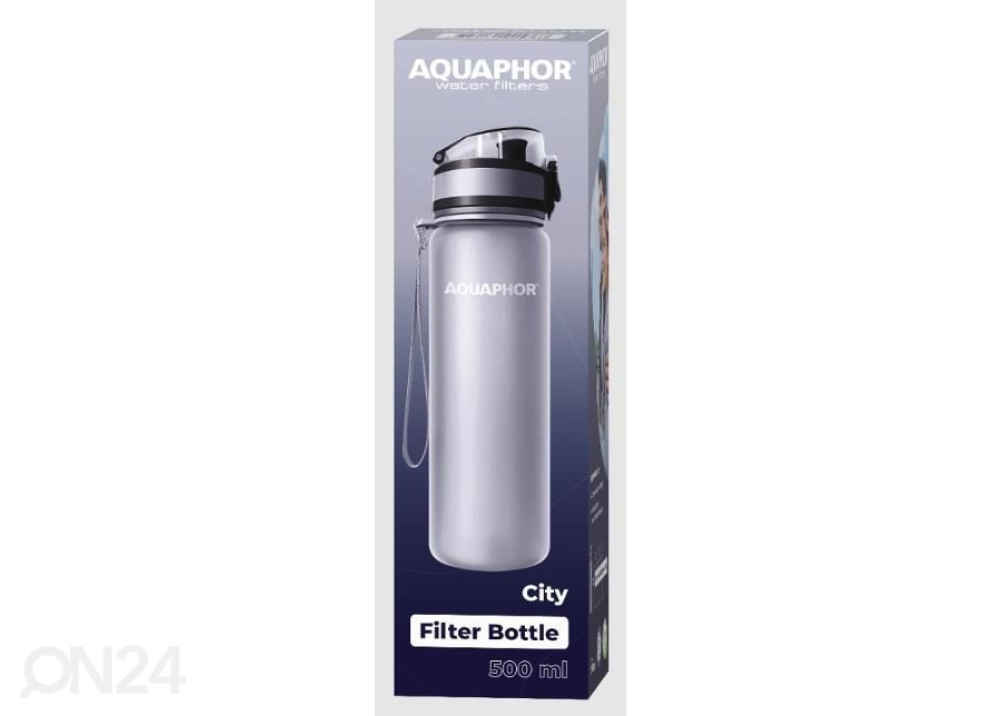 Фильтр-бутылка Aquaphor City 0,5 л, серый увеличить