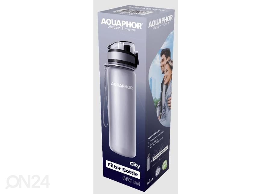 Фильтр-бутылка Aquaphor City 0,5 л, серый увеличить