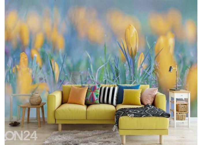 Флисовые фотообои Crocus Flowers 400x260 см увеличить