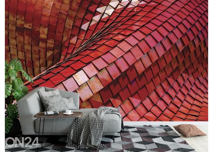 Флисовые фотообои Futuristic Red Roof 400x260 см увеличить