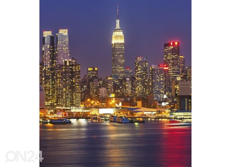 Флисовые фото-обои Manhattan at night 150x250 см увеличить