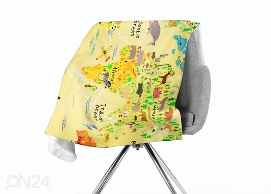 Флисовый плед Kids Map 150x200 см увеличить