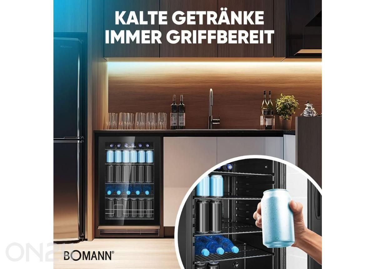 Холодильник со стеклянной дверью Bomann KSG7290 увеличить