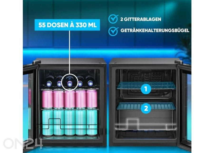 Холодильник со стеклянной дверью Bomann KSG7291 увеличить