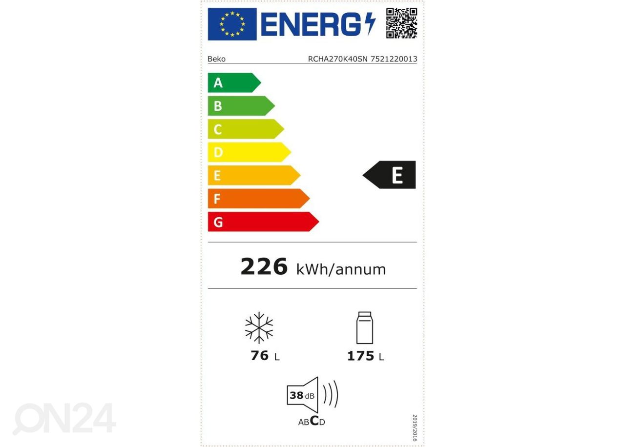 Холодильник Beko RCHA270K40SN увеличить