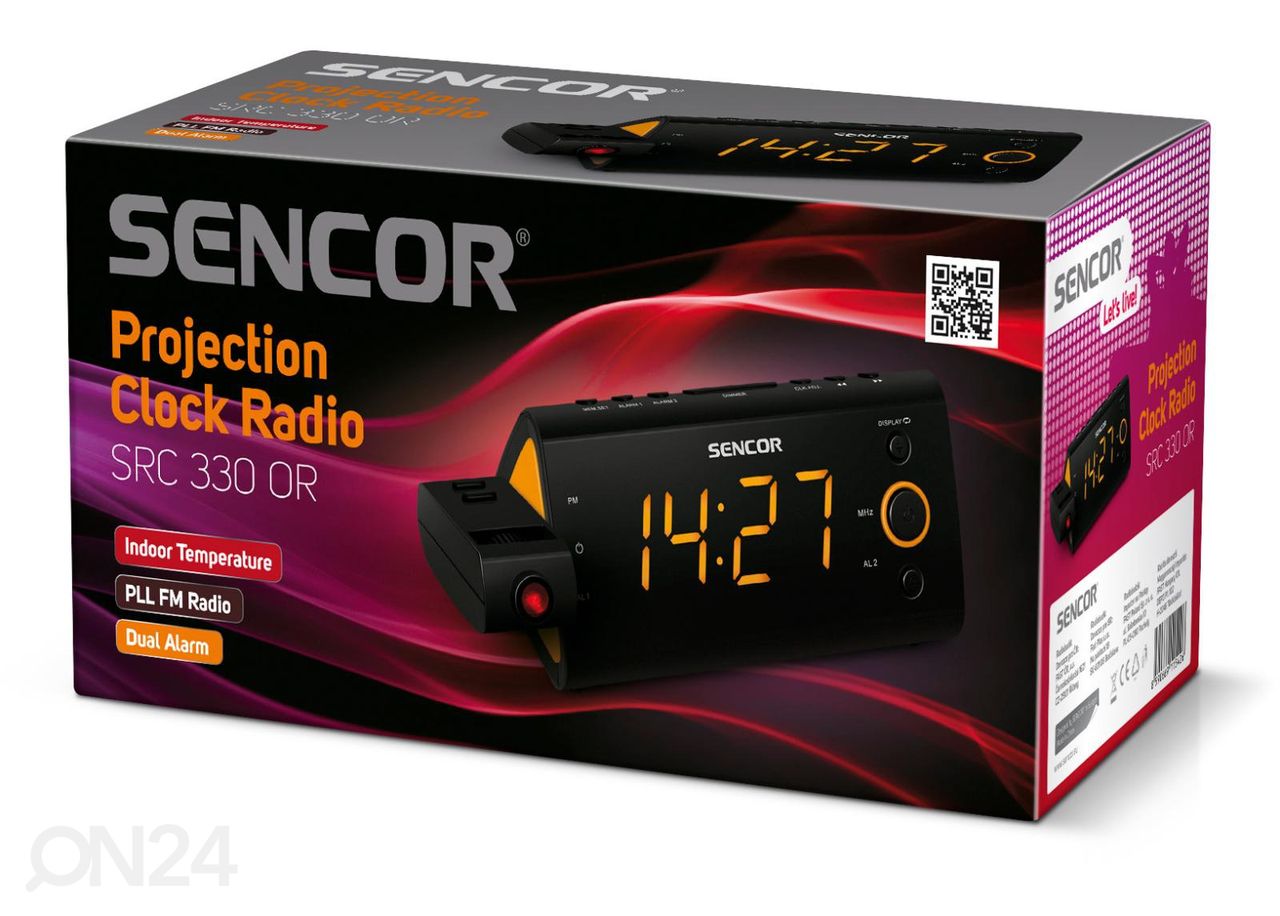 Часы-радио Sencor SRC330OR, черный / оранжевый увеличить