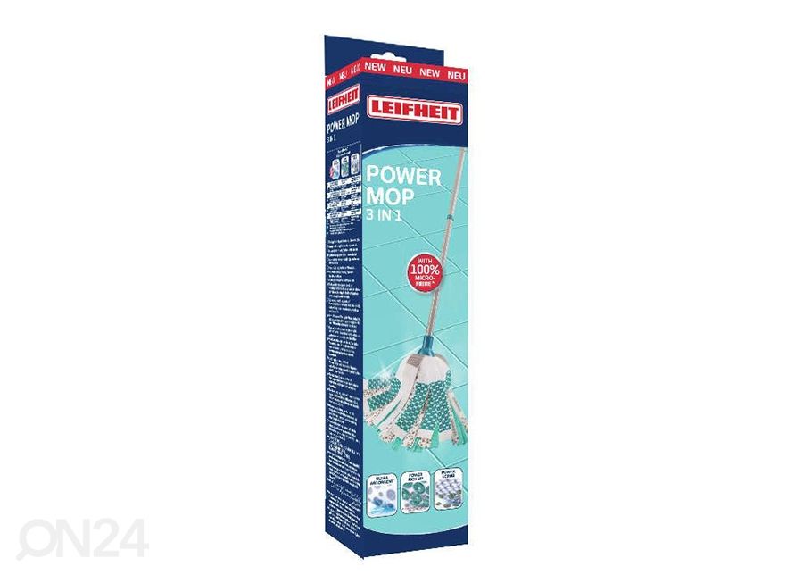 Швабра для мытья полов Leifheit Powermop в упаковке 3 в 1 увеличить