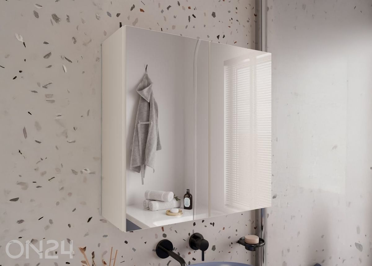 Шкафчик для ванной с зеркалом увеличить