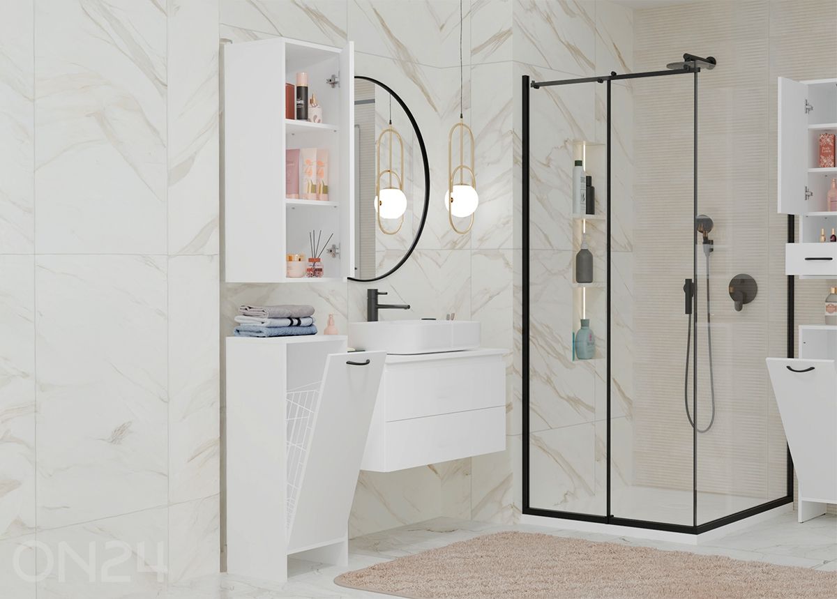 Шкафчик для ванной с корзиной для белья Nina увеличить