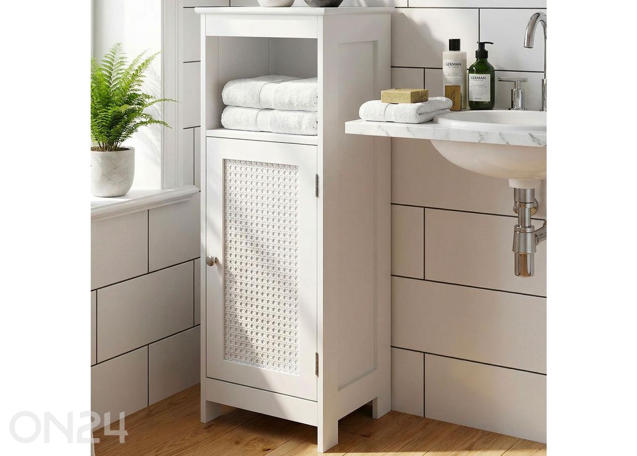 Шкаф в ванную комнату 30x28x80 см, белый увеличить