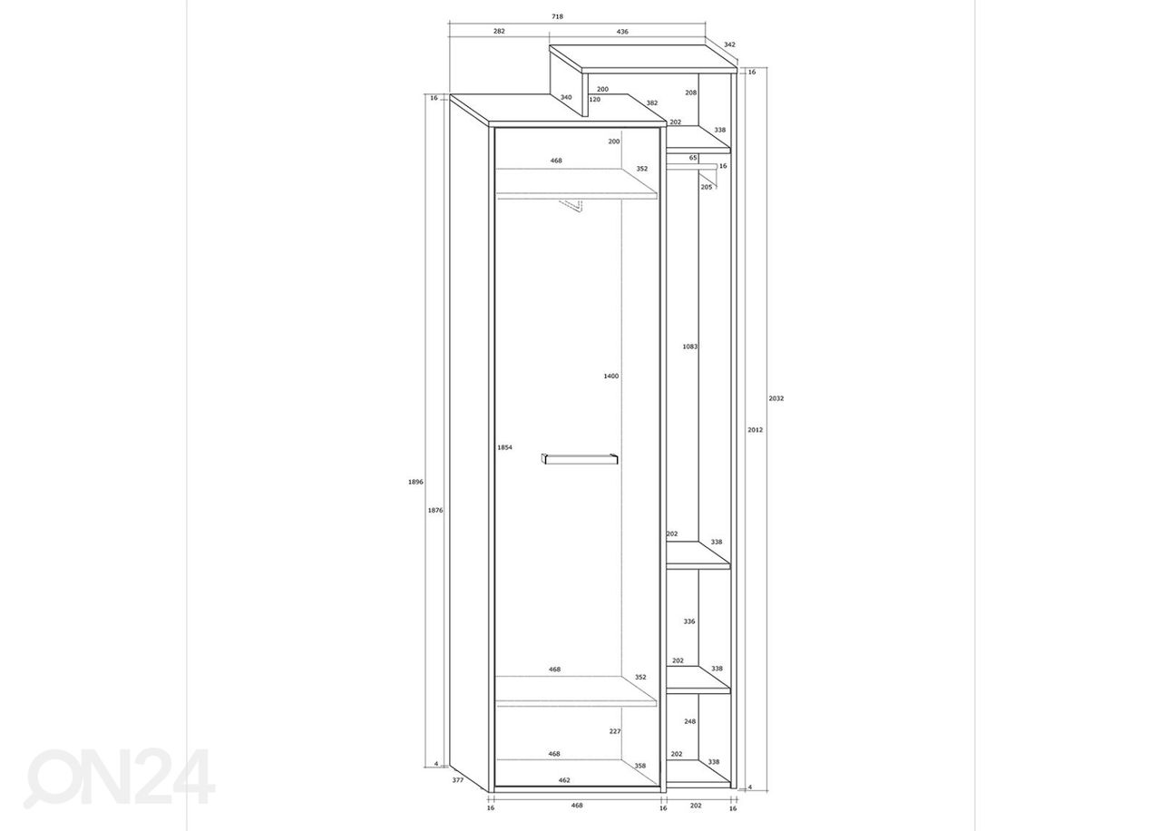 Шкаф в прихожую Macroom 72 cm увеличить