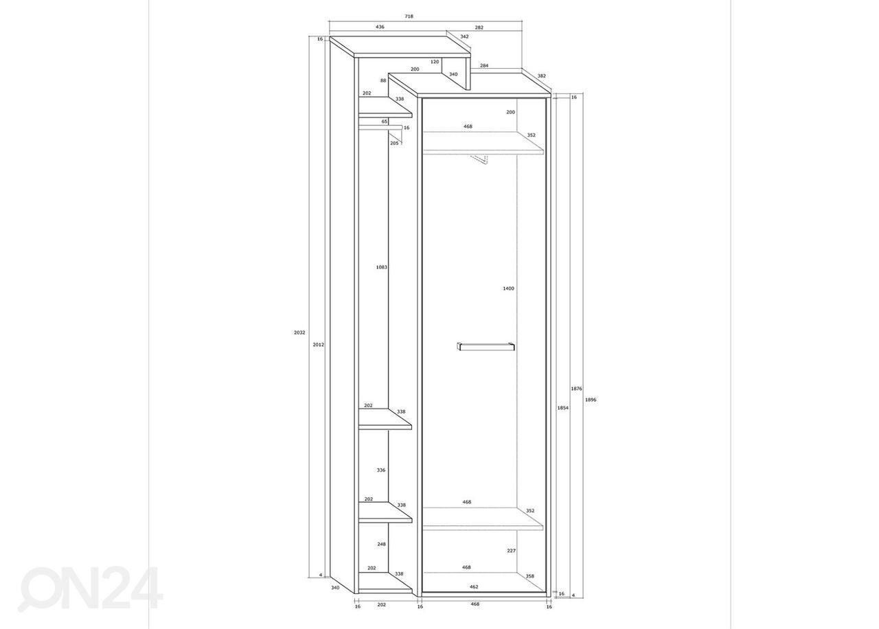 Шкаф в прихожую Macroom 72 cm увеличить