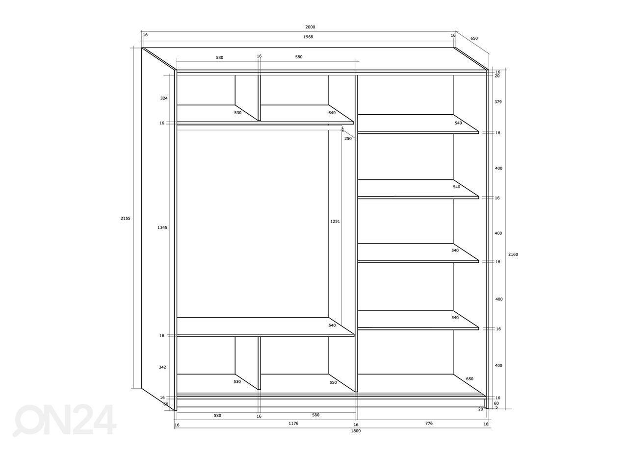 Шкаф-купе Durrus 200 cm увеличить