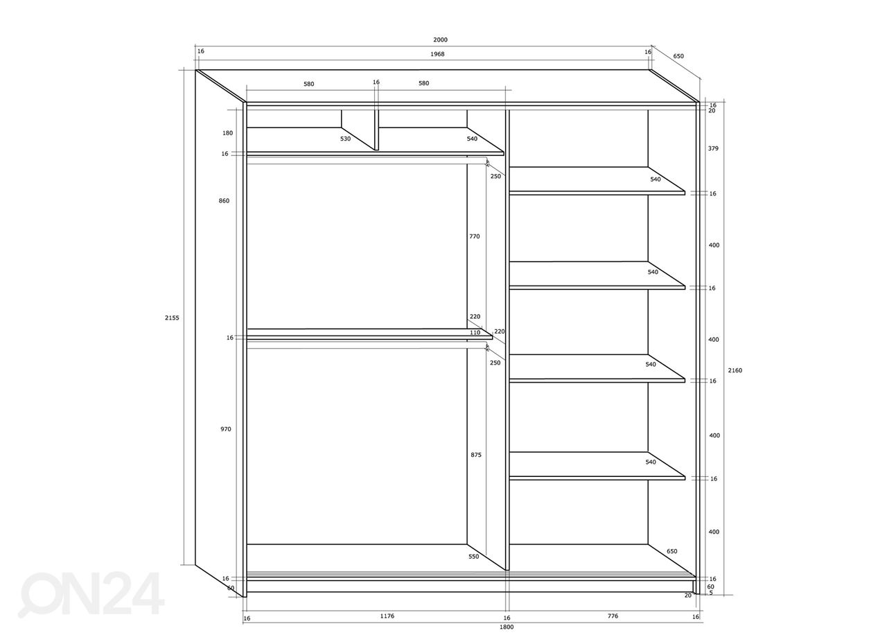 Шкаф-купе Durrus 200 cm увеличить
