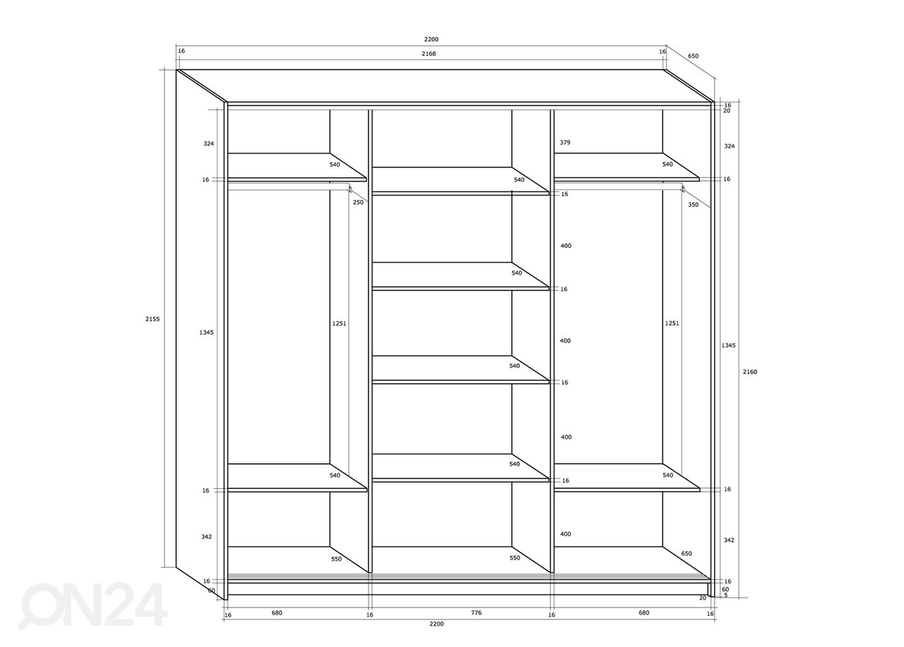 Шкаф-купе Durrus 220 cm увеличить