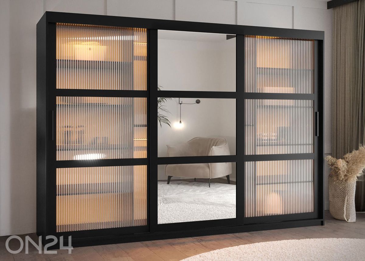 Шкаф-купе Flutes 250 см + LED увеличить