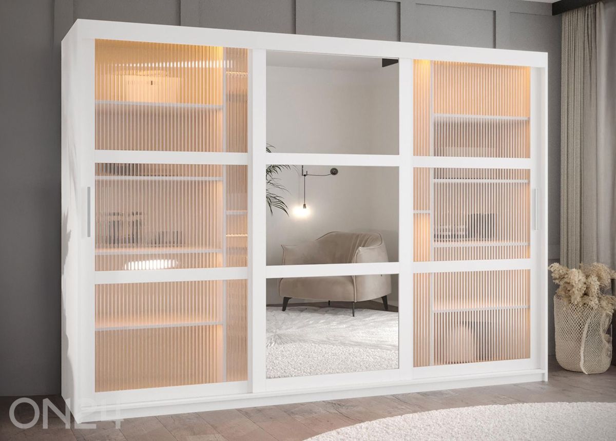 Шкаф-купе Flutes 250 см + LED увеличить