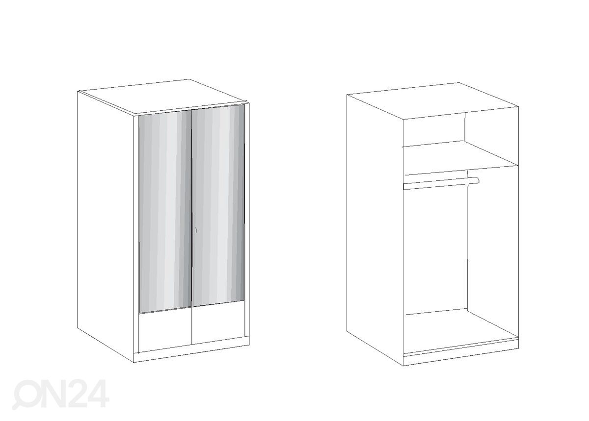 Шкаф платяной 90 cm увеличить