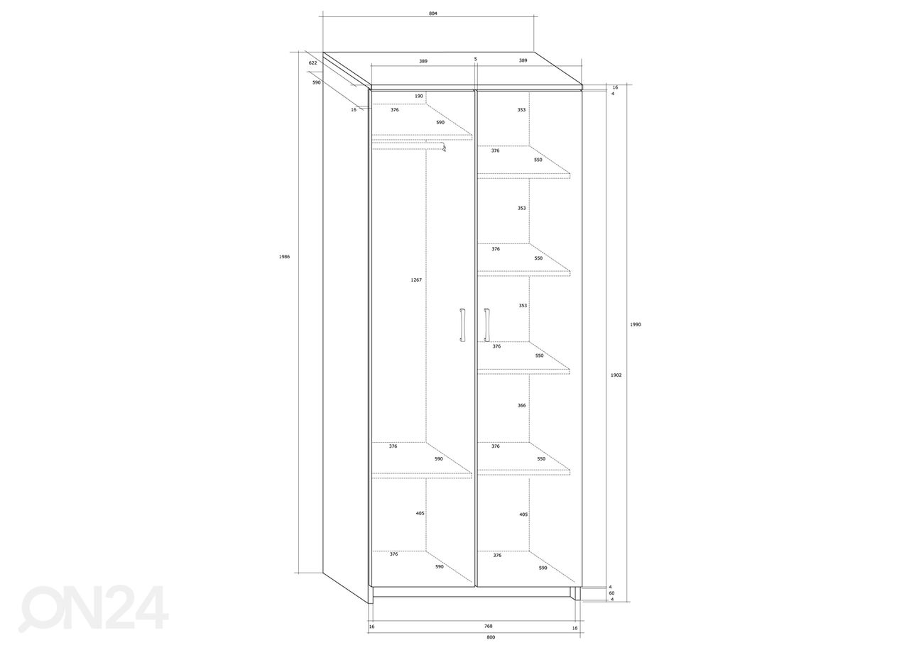 Шкаф платяной Clonakilty 81 cm увеличить