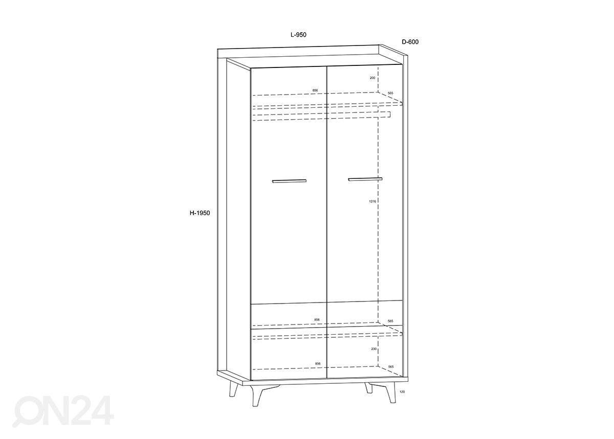 Шкаф платяной Kinsale 95 cm увеличить