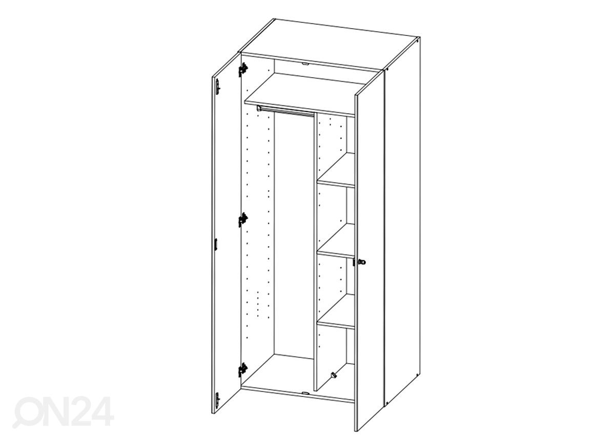 Шкаф платяной MRK 669 80 cm увеличить