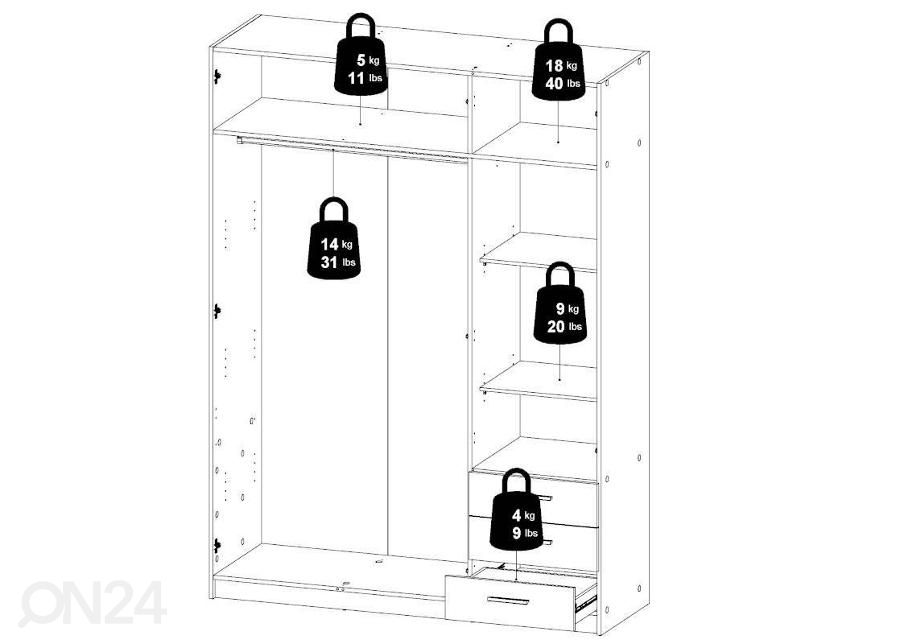 Шкаф платяной Sprint 147 cm увеличить