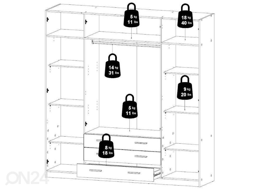 Шкаф платяной Sprint 195,5 cm увеличить