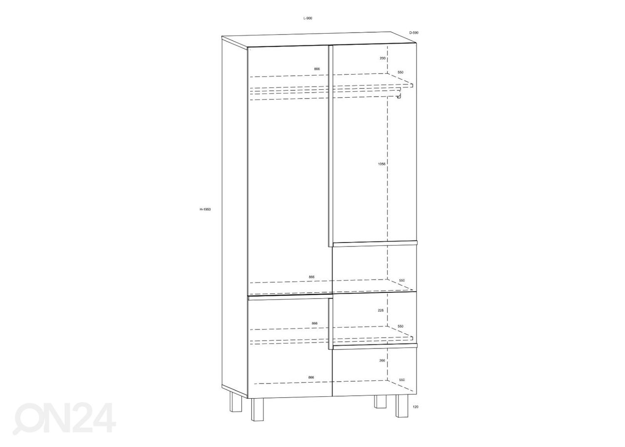 Шкаф платяной Youghal 90 cm увеличить