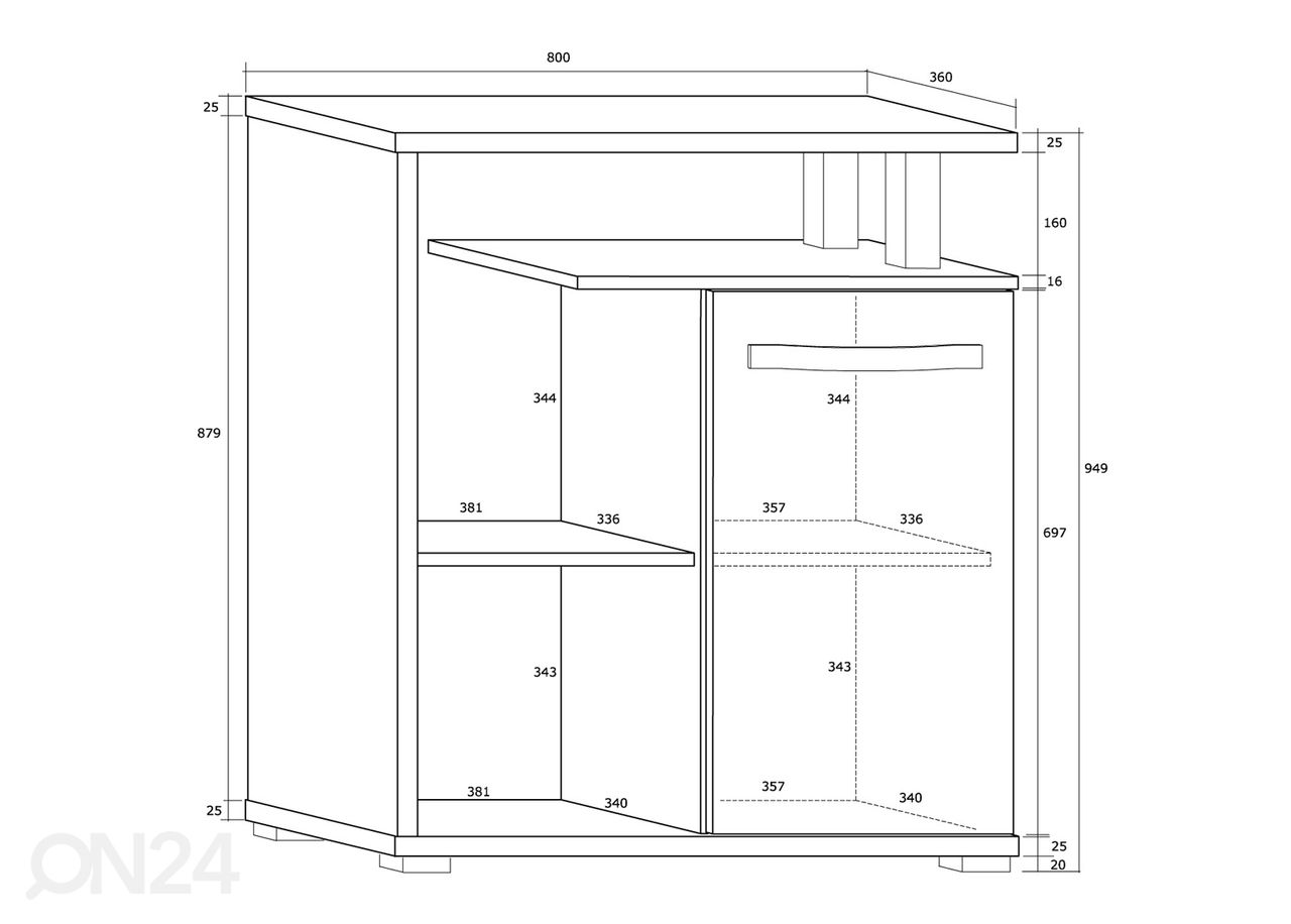 Шкаф-полка Cloghroe 80 cm увеличить