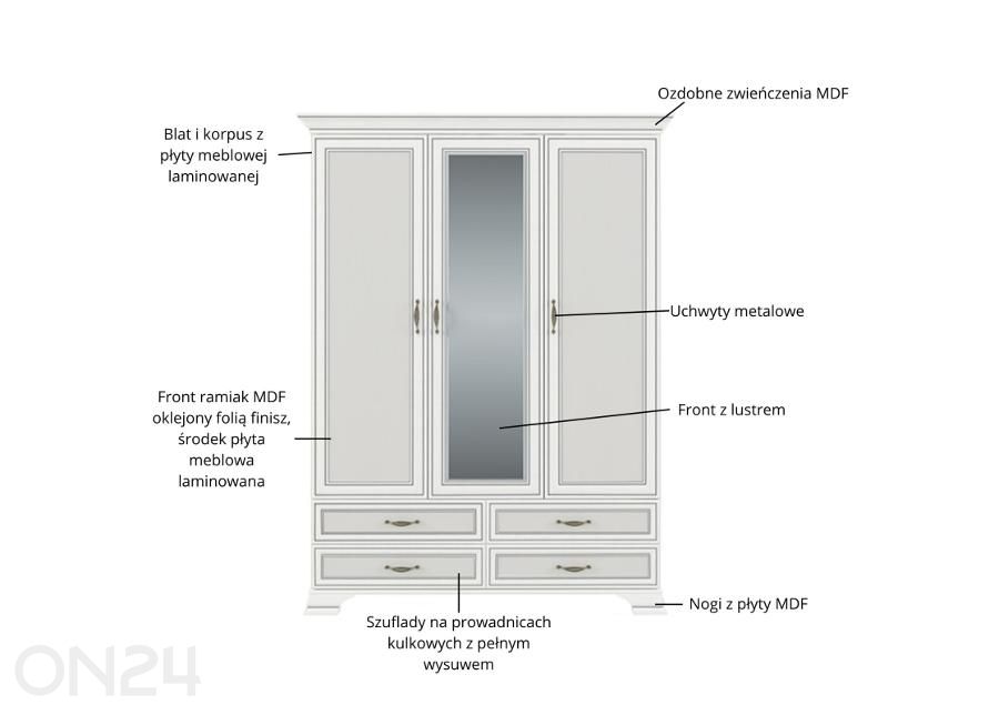 Шкаф с зеркалом Tiffany II увеличить