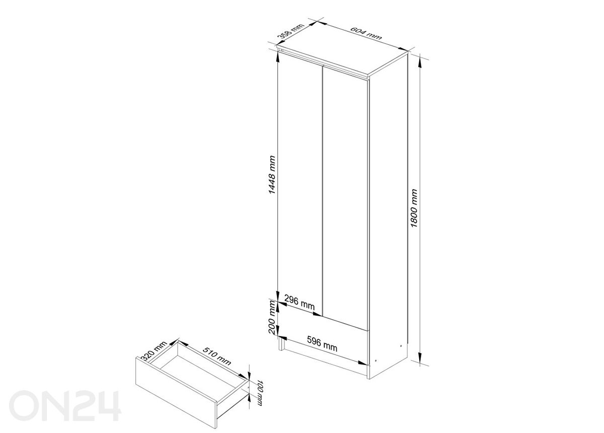 Шкаф 60 cm увеличить